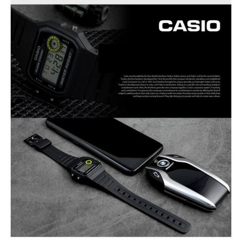 Casio – Montre homme sport digitale – Bracelet en caoutchouc noir – F-94WA-8DG Casio – Montre homme sport digitale – Bracelet en caoutchouc noir – F-94WA-8DG
