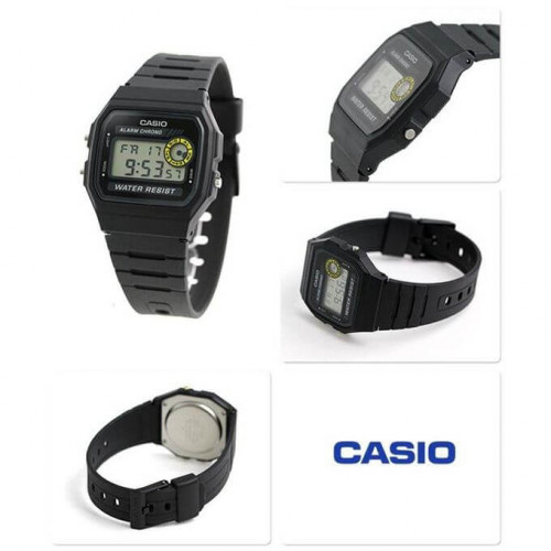 Casio – Montre homme sport digitale – Bracelet en caoutchouc noir – F-94WA-8DG Casio – Montre homme sport digitale – Bracelet en caoutchouc noir – F-94WA-8DG