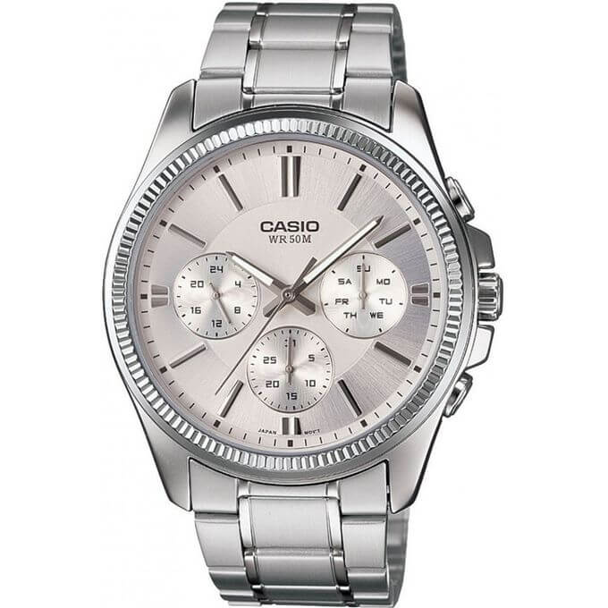 Casio – Montre hommes quartz – Bracelet en métal inoxydable – Avec dateur – MTP-1375D-7AVDF