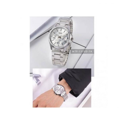 Casio – Montre hommes quartz – Bracelet en métal inoxydable – Avec dateur – MTP-1375D-7AVDF Casio – Montre hommes quartz – Bracelet en métal inoxydable – Avec dateur – MTP-1375D-7AVDF