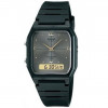Casio – Noir – Double montre classique – Bracelet en silicone noir – AW-48HE-8AVDF
