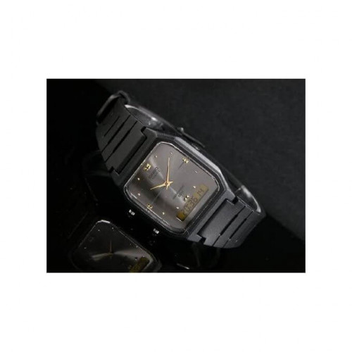 Casio – Noir – Double montre classique – Bracelet en silicone noir – AW-48HE-8AVDF Casio – Noir – Double montre classique – Bracelet en silicone noir – AW-48HE-8AVDF