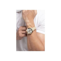 Casio – Couple – Cadran blanc – Bracelet en acier inoxydable – Aiguilles fluorescentes – MLTP-V004G-7B2