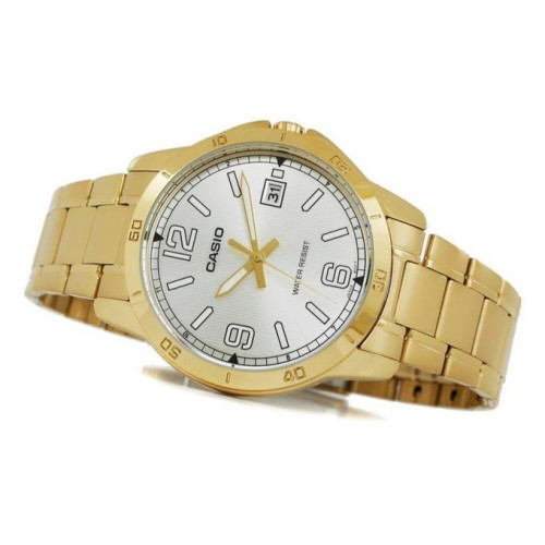 Casio – Couple – Cadran blanc – Bracelet en acier inoxydable – Aiguilles fluorescentes – MLTP-V004G-7B2 Casio – Couple – Cadran blanc – Bracelet en acier inoxydable – Aiguilles fluorescentes – MLTP-V004G-7B2