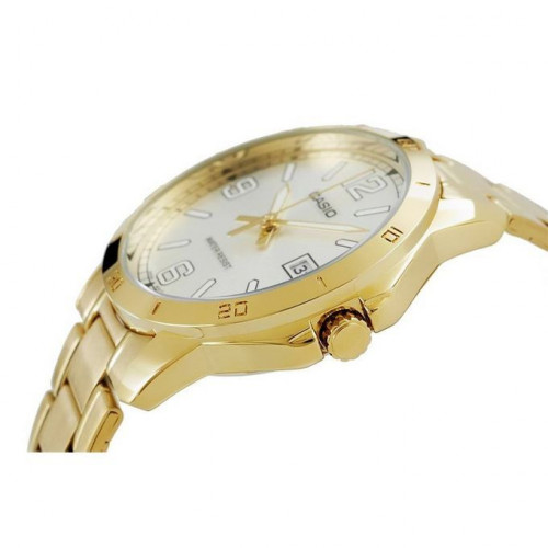 Casio – Couple – Cadran blanc – Bracelet en acier inoxydable – Aiguilles fluorescentes – MLTP-V004G-7B2 Casio – Couple – Cadran blanc – Bracelet en acier inoxydable – Aiguilles fluorescentes – MLTP-V004G-7B2