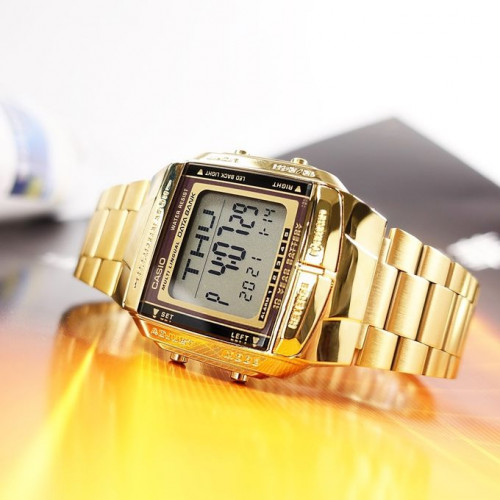 Casio – Mémo 30 fiches téléphoniques – Dorée pour hommes – Autonomie pile 10 ans – DB-360G-9A Casio – Mémo 30 fiches téléphoniques – Dorée pour hommes – Autonomie pile 10 ans – DB-360G-9A