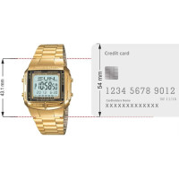 Casio – Mémo 30 fiches téléphoniques – Dorée pour hommes – Autonomie pile 10 ans – DB-360G-9A