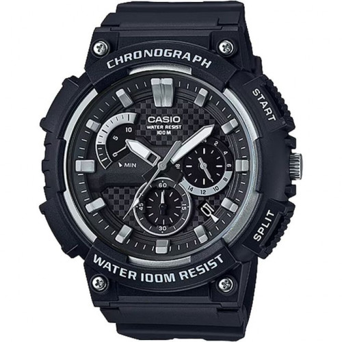 Casio – Noir – Sport en silicone – Chronographe – Avec dateur – Étanche 100 mètres – MCW-200H-1AVDF Casio – Noir – Sport en silicone – Chronographe – Avec dateur – Étanche 100 mètres – MCW-200H-1AVDF