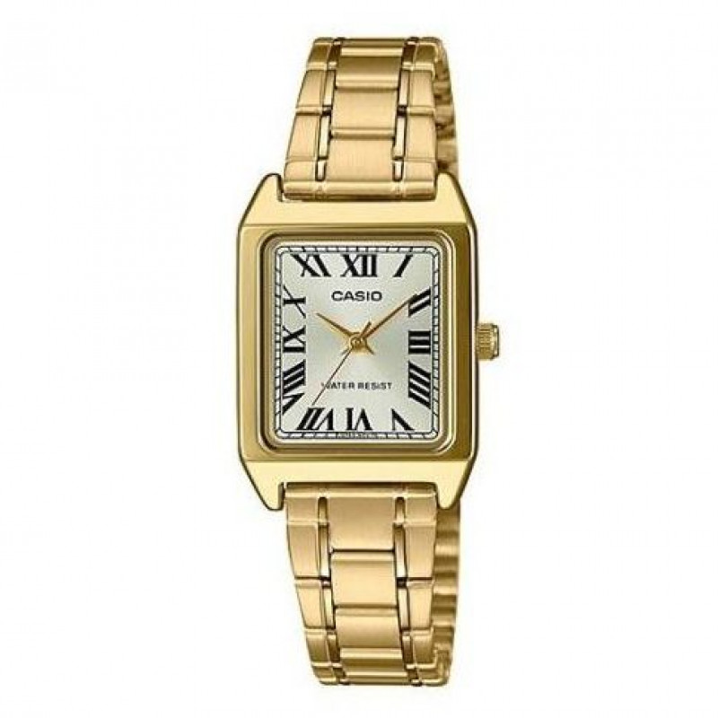 Casio – Doré – Index chiffres romains – Carré pour femmes – LTP-V007G-9BU