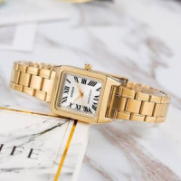 Casio – Doré – Index chiffres romains – Carré pour femmes – LTP-V007G-9BU