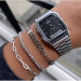 Casio – Classique Duel Time – Vintage Collection en fond noir – Bracelet en acier inoxydable – AQ-230A-1DMQ Casio – Classique Duel Time – Vintage Collection en fond noir – Bracelet en acier inoxydable – AQ-230A-1DMQ