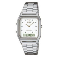 Casio – Dual Time – Classique design – Bracelet en acier inoxydable – AQ-230A-7DMQ