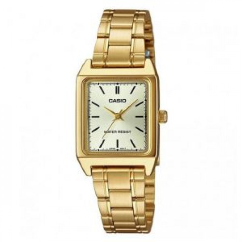 Casio – Montre femme bracelet en acier inoxydable Doré – LTP-V007G-9EUDF Casio – Montre femme bracelet en acier inoxydable Doré – LTP-V007G-9EUDF