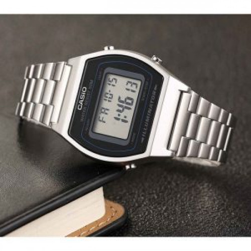 Casio – Collection Vintage – Alarme multiple – Bracelet en acier inoxydable – B640WD-1AVDF Casio – Collection Vintage – Alarme multiple – Bracelet en acier inoxydable – B640WD-1AVDF