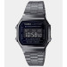 Casio – Dégites blanche sur noir – Bracelet en acier inoxydable noir – A168WGG-1BDF Casio – Dégites blanche sur noir – Bracelet en acier inoxydable noir – A168WGG-1BDF