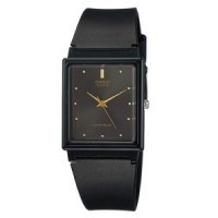 Casio – Montre classique – Cadran rectangulaire noir – Bracelet en silicone noir – MQ-38-1ADF