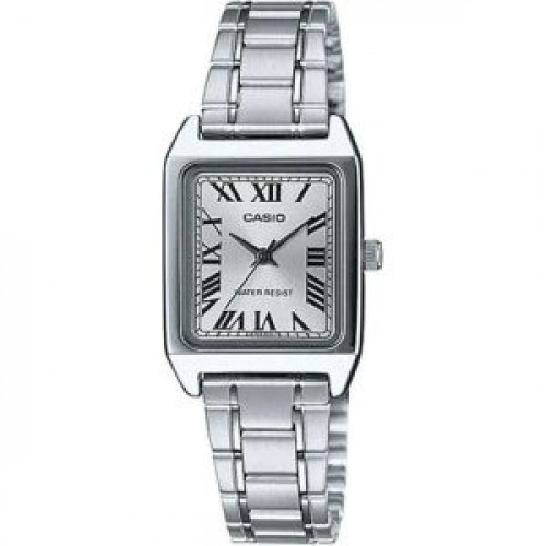 Casio – Montre femme carrée – Index chiffres romains – Bracelet en acier inoxydable – LTP-V007D-7BU Casio – Montre femme carrée – Index chiffres romains – Bracelet en acier inoxydable – LTP-V007D-7BU