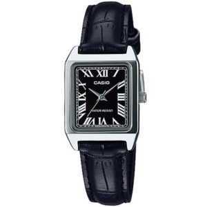 Casio – Montre femme – Index chiffres romains – Bracelet cuir noir – LTP-V007L-1BUDF