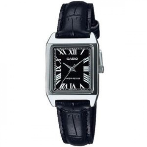 Casio – Montre femme – Index chiffres romains – Bracelet cuir noir – LTP-V007L-1BUDF Casio – Montre femme – Index chiffres romains – Bracelet cuir noir – LTP-V007L-1BUDF