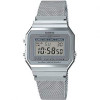 Casio – Montre Vintage SUPER SLIM – Digitale argentée – Bracelet milanais – A700WM-7ADF