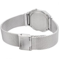 Casio – Montre Vintage SUPER SLIM – Digitale argentée – Bracelet milanais – A700WM-7ADF