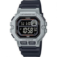 Casio – Montre digitale – Boîtier gris – Chiffres blancs sur fond noir – Étanchéité 100m – WS-1400H-1BVDF