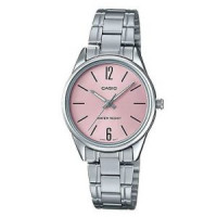 Casio – Montre femme élégante – Cadran rose – Bracelet en acier inoxydable – LTP-V005D-4B