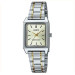 Casio – Montre carrée pour femme – Bracelet acier inoxydable bicolore – LTP-V007SG-9EUDF Casio – Montre carrée pour femme – Bracelet acier inoxydable bicolore – LTP-V007SG-9EUDF