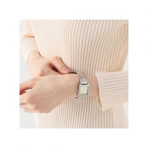 Casio – Montre carrée pour femme – Bracelet acier inoxydable bicolore – LTP-V007SG-9EUDF