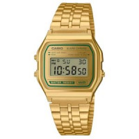 Casio – Vintage Collection Dorée avec contour vert – A158WEGV-9A