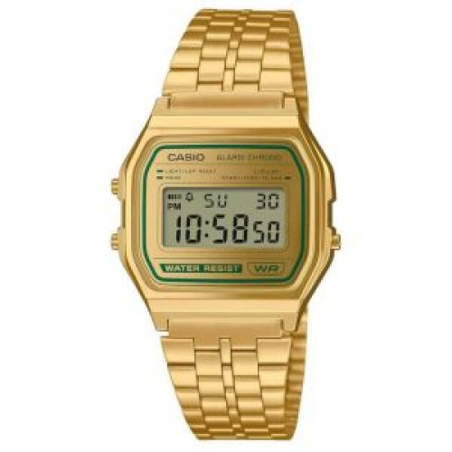 Casio – Vintage Collection Dorée avec contour vert – A158WEGV-9A Casio – Vintage Collection Dorée avec contour vert – A158WEGV-9A