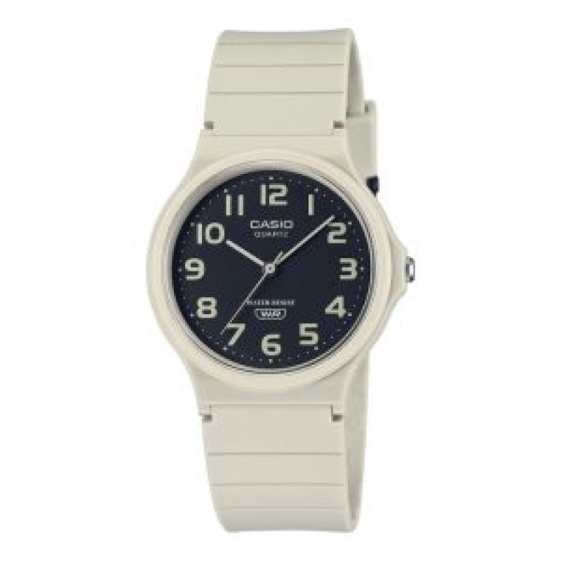 Casio – MQ-24UC-8BDF – Montre blanche en silicone avec cadran noir
