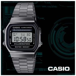 Casio – A168WGG-1ADF – Montre digitale noire Vintage Collection