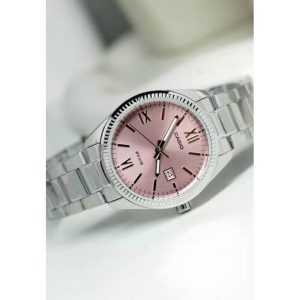 Casio – cadran sunray pour femmes avec dateur – Étanche 50 m – Tout en acier inoxydable – LTP-1302DD-4A1V