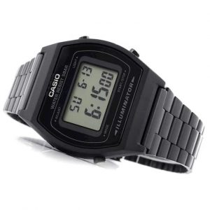 Casio – Montre digitale bracelet en acier inoxydable noir