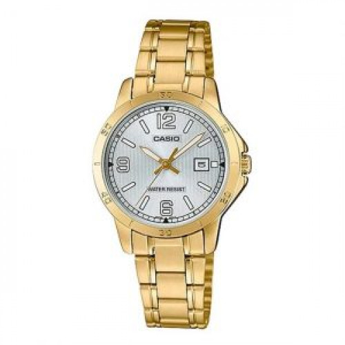 Casio – LTP-V004G-7B2UDF – Montre dorée avec dateur et bracelet en acier inoxydable Casio – LTP-V004G-7B2UDF – Montre dorée avec dateur et bracelet en acier inoxydable