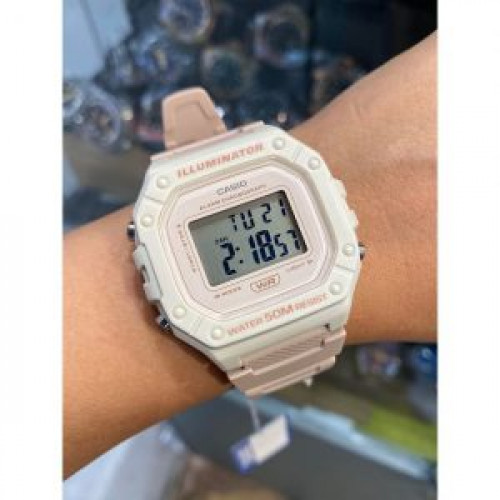 Casio – W-218HC-4A2VDF – Montre digitale rose pour femme avec bracelet en silicone Casio – W-218HC-4A2VDF – Montre digitale rose pour femme avec bracelet en silicone