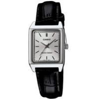Casio – LTP-V007L-7E1UDF – Montre carrée pour femme avec bracelet en cuir noir
