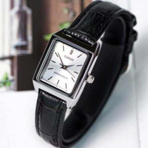 Casio – LTP-V007L-7E1UDF – Montre carrée pour femme avec bracelet en cuir noir Casio – LTP-V007L-7E1UDF – Montre carrée pour femme avec bracelet en cuir noir