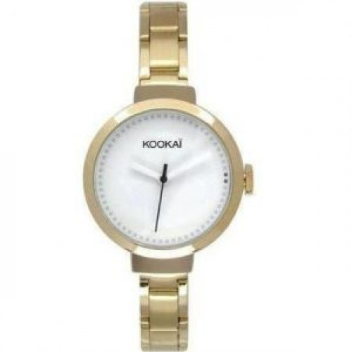 Kookai – KO010/1BM – Montre femme dorée avec cadran blanc et bracelet en acier doré Kookai – KO010/1BM – Montre femme dorée avec cadran blanc et bracelet en acier doré