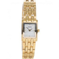 YEMA – YA408 – Montre femme dorée avec cadran carré blanc et bracelet en acier doré