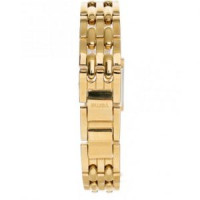 YEMA – YA408 – Montre femme dorée avec cadran carré blanc et bracelet en acier doré