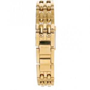 YEMA – YA408 – Montre femme dorée avec cadran carré blanc et bracelet en acier doré