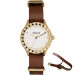 Morgan – MG001/1BU – Montre femme avec bracelet nato en cuir brun et cadran blanc doré Morgan – MG001/1BU – Montre femme avec bracelet nato en cuir brun et cadran blanc doré