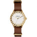 Morgan – MG001/1BU – Montre femme avec bracelet nato en cuir brun et cadran blanc doré Morgan – MG001/1BU – Montre femme avec bracelet nato en cuir brun et cadran blanc doré