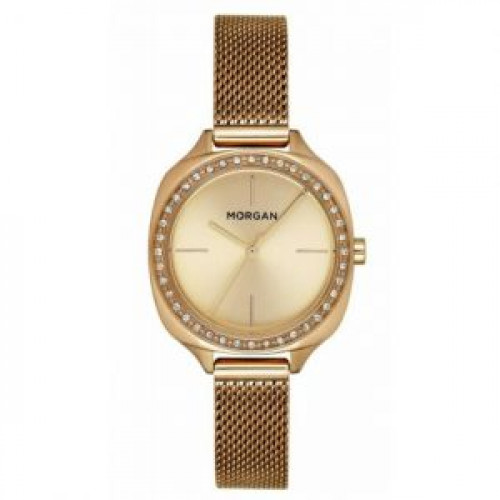 Morgan – MG003S/1EMM – Montre femme avec bracelet en mailles milanaises doré et cadran doré Morgan – MG003S/1EMM – Montre femme avec bracelet en mailles milanaises doré et cadran doré