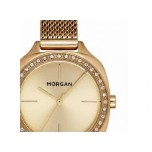 Morgan – MG003S/1EMM – Montre femme avec bracelet en mailles milanaises doré et cadran doré Morgan – MG003S/1EMM – Montre femme avec bracelet en mailles milanaises doré et cadran doré