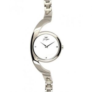 Yonger & Bresson – DMC1501/02 – Montre femme argentée avec cadran blanc et bracelet en acier argenté