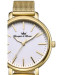 Yonger & Bresson – DMP050/BM – Montre femme dorée avec cadran blanc et bracelet en mailles milanaises Yonger & Bresson – DMP050/BM – Montre femme dorée avec cadran blanc et bracelet en mailles milanaises