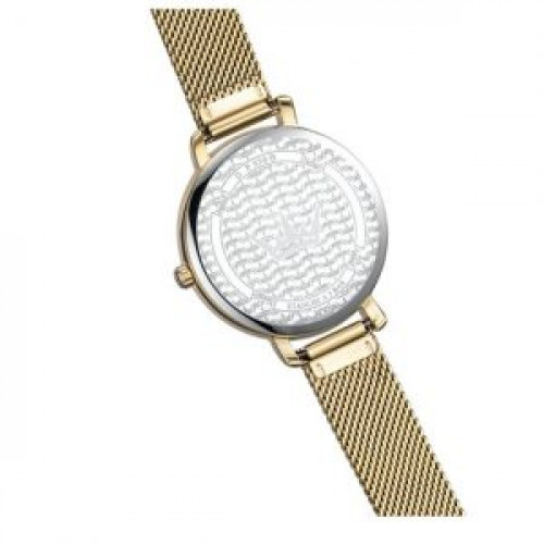 Yonger & Bresson – DMP050/BM – Montre femme dorée avec cadran blanc et bracelet en mailles milanaises Yonger & Bresson – DMP050/BM – Montre femme dorée avec cadran blanc et bracelet en mailles milanaises